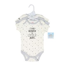 CC100-BS: Boys 3 Pack Bodysuits (NB-9 Months)